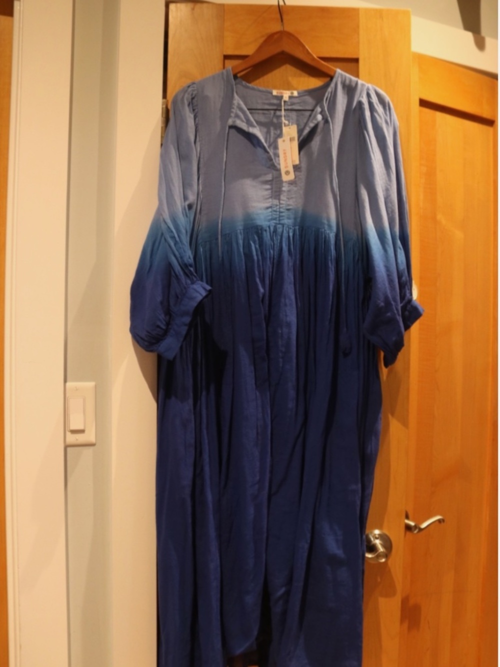 Anthropologie Sundry Blue Ombre Dress, size Large - Picture 5 of 8
